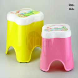 雙色防滑花形凳（小、中