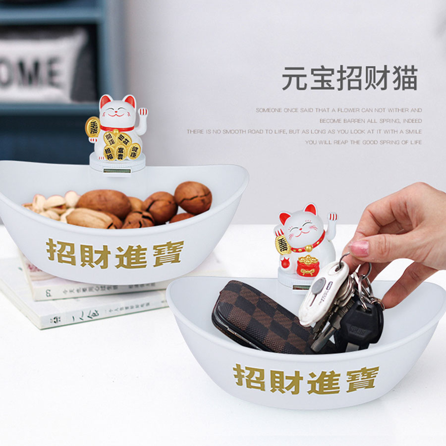 太陽(yáng)能招財貓收納盒